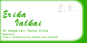 erika valkai business card